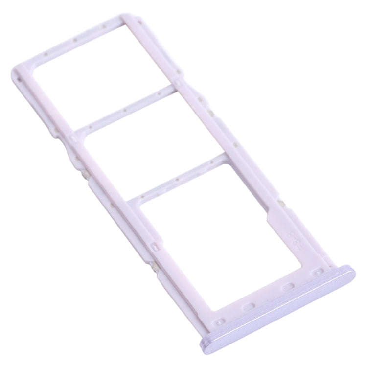 For Samsung Galaxy A22 SM-A225 SIM Card Tray + SIM Card Tray + Micro SD Card Tray (Purple)