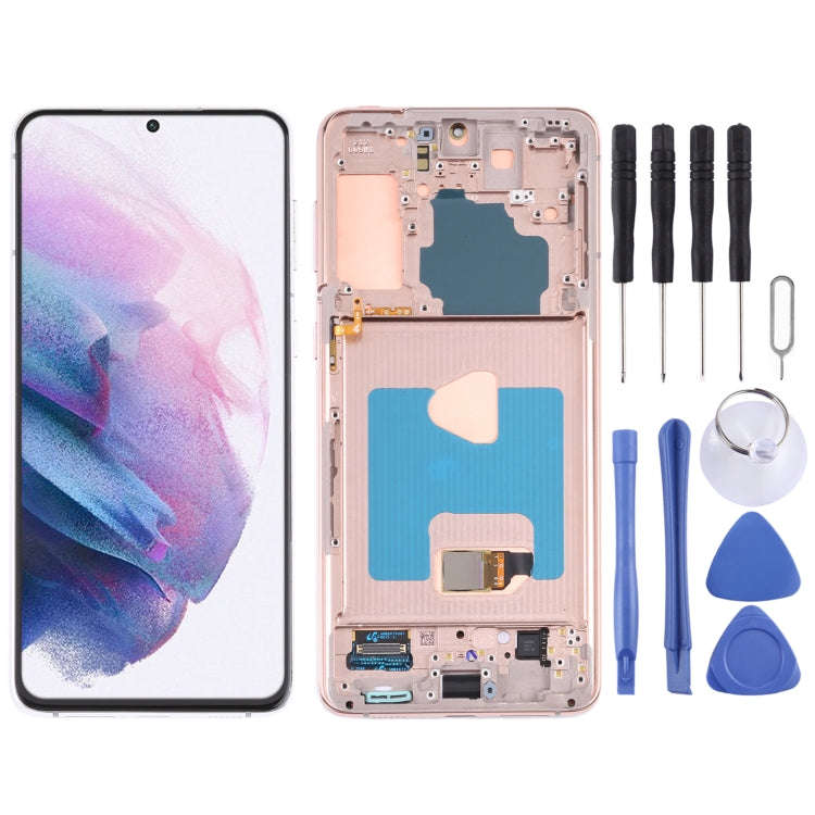 For Samsung Galaxy S21+ 5G SM-G996 Original LCD Screen Digitizer Full Assembly With Frame (Gold)
