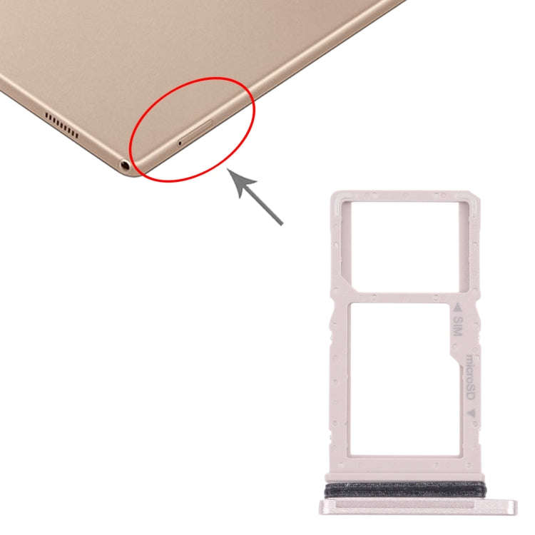 For Samsung Galaxy Tab A7 10.4 (2020) SM-T505 SIM Card Tray + Micro SD Card Tray (Gold)