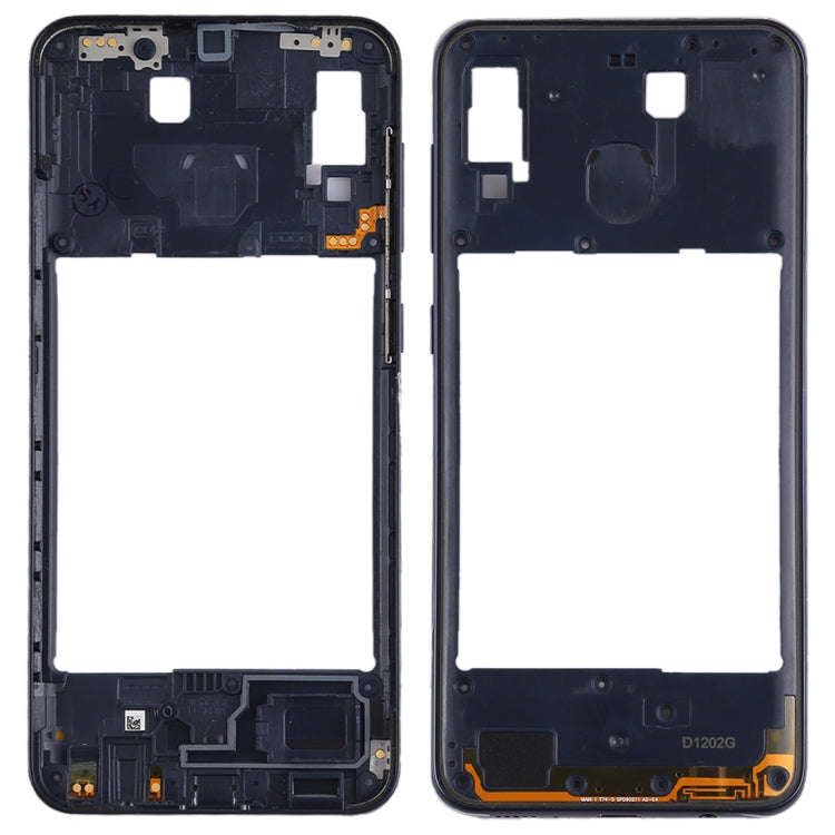 For Galaxy A20 Middle Frame Bezel Plate (Black)