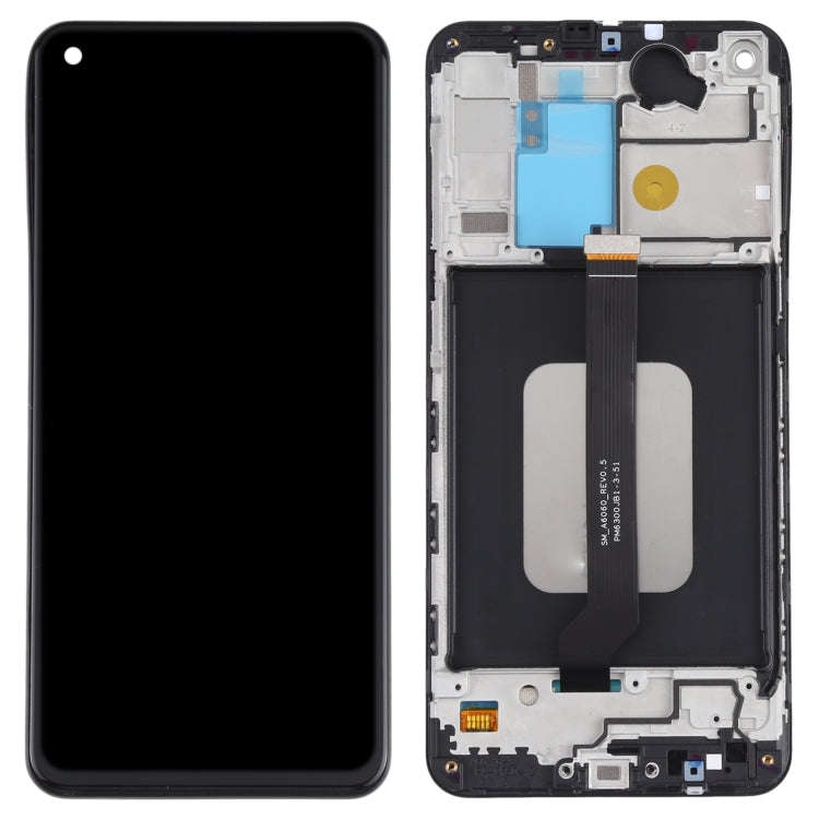 Original LCD Screen for Samsung Galaxy A60 SM-A606 Digitizer Full Assembly with Frame (Black)