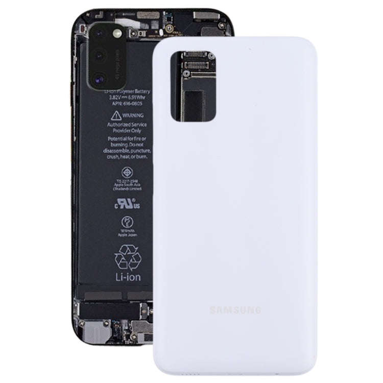 For Samsung Galaxy A03s SM-A037 Battery Back Cover (White)