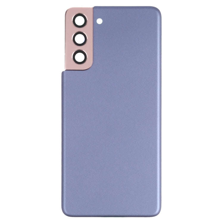 For Samsung Galaxy S21 5G Battery Back Cover with Camera Lens Cover (Purple)