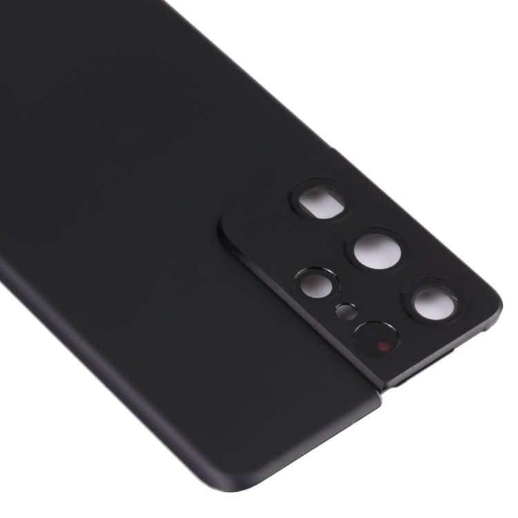 For Samsung Galaxy S21 Ultra 5G Battery Back Cover with Camera Lens Cover (Black)