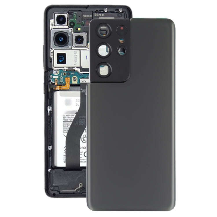 For Samsung Galaxy S21 Ultra 5G Battery Back Cover with Camera Lens Cover (Grey)