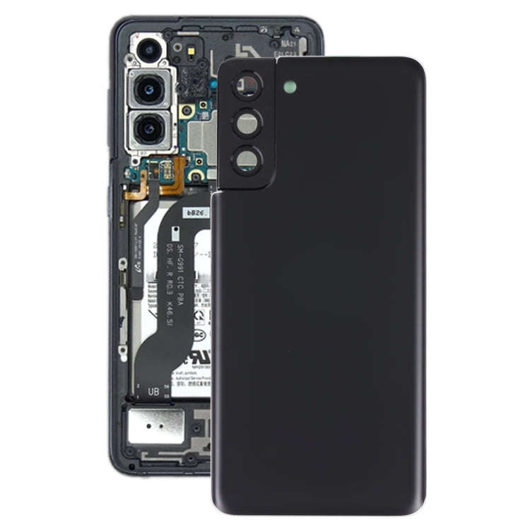 For Samsung Galaxy S21+ 5G Battery Back Cover with Camera Lens Cover (Black)