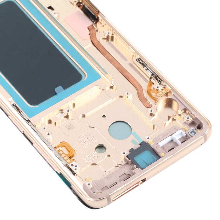 OLED LCD Screen for Samsung Galaxy S9+ SM-G965 Digitizer Full Assembly with Frame (Gold)