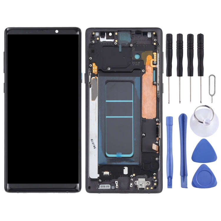 OLED LCD Screen for Samsung Galaxy Note9 SM-N960 Digitizer Full Assembly with Frame (Black)