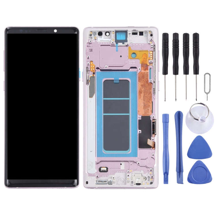 OLED LCD Screen for Samsung Galaxy Note9 SM-N960 Digitizer Full Assembly with Frame (Purple)