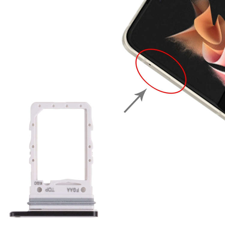 For Samsung Galaxy Z Flip3 5G SM-F711 Original SIM Card Tray (Black)