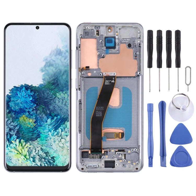 Original Super AMOLED LCD Screen With Digitizer Full Assembly with Frame for Samsung Galaxy S20 5...