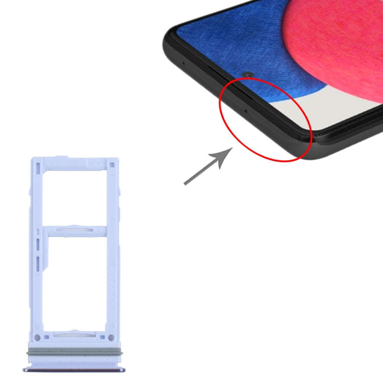 For Samsung Galaxy A52S 5G SM-A528 SIM Card Tray + SIM Card Tray / Micro SD Card Tray (Purple)