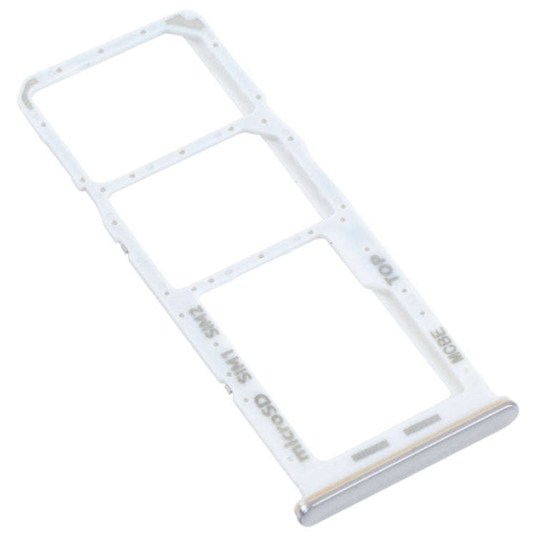 For Samsung Galaxy M32 SM-M325 SIM Card Tray + SIM Card Tray + Micro SD Card Tray (Silver)