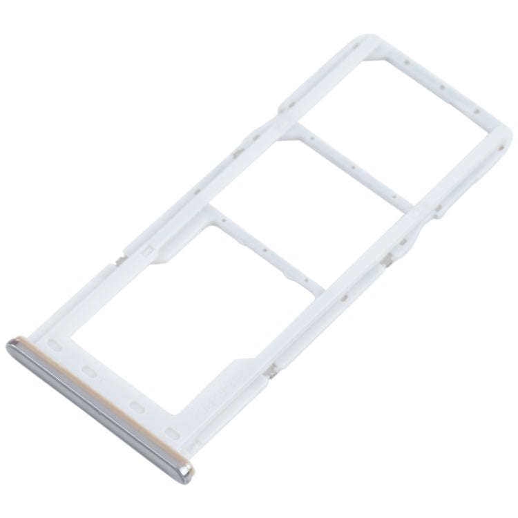 For Samsung Galaxy M32 SM-M325 SIM Card Tray + SIM Card Tray + Micro SD Card Tray (Silver)