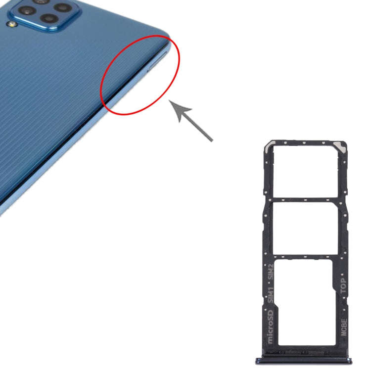For Samsung Galaxy M32 5G SM-M326B Original SIM Card Tray + SIM Card Tray + Micro SD card tray (B...