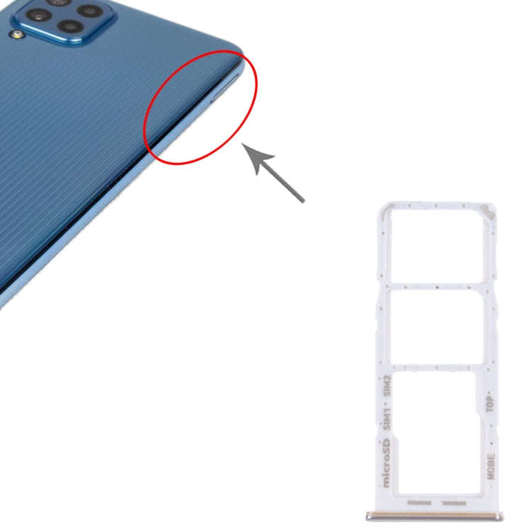 For Samsung Galaxy M32 5G SM-M326B Original SIM Card Tray + SIM Card Tray + Micro SD card tray (W...