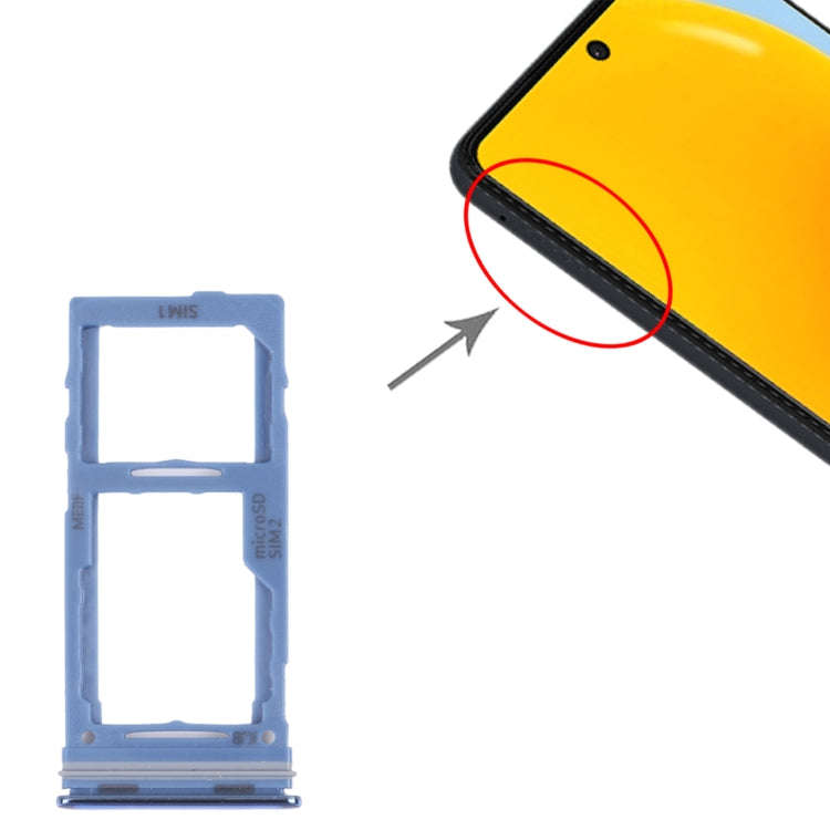For Samsung Galaxy M52 5G SM-M526B Original SIM Card Tray + SIM Card Tray / Micro SD card tray (B...