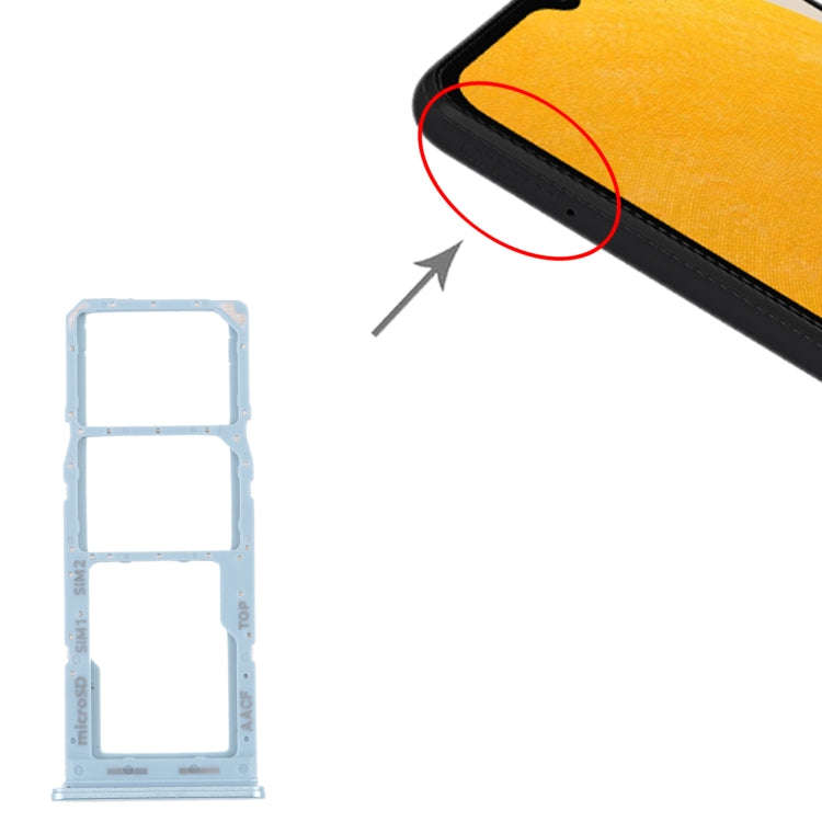 For Samsung Galaxy A13 5G SM-A136 Original SIM Card Tray + SIM Card Tray + Micro SD card tray (Blue)