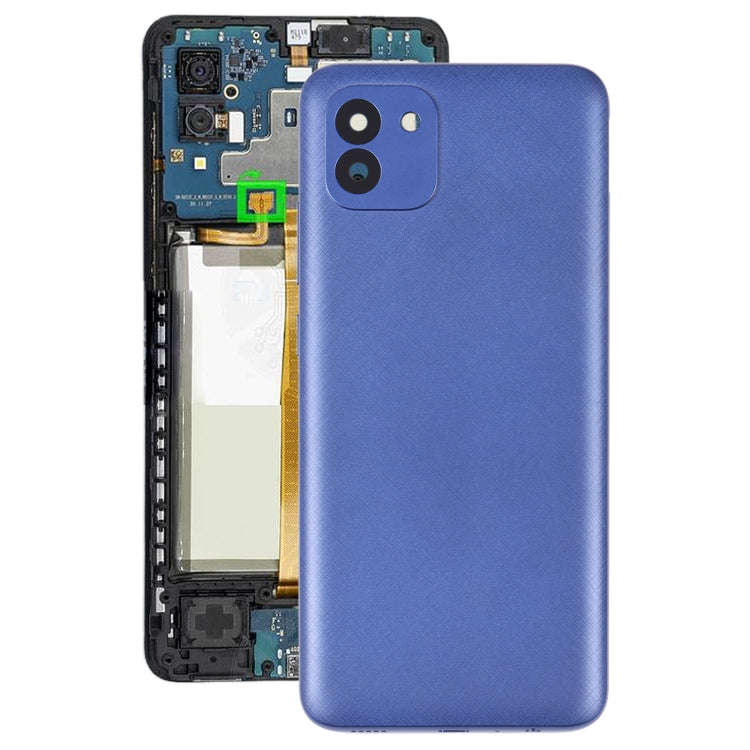For Samsung Galaxy A03 SM-A035F Battery Back Cover (Blue)