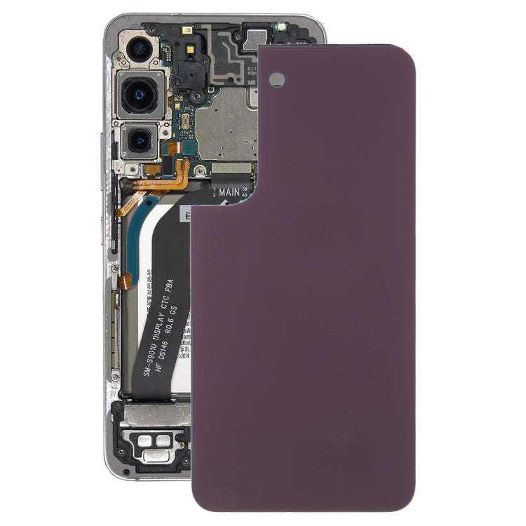 For Samsung Galaxy S22 Battery Back Cover (Dark Red)