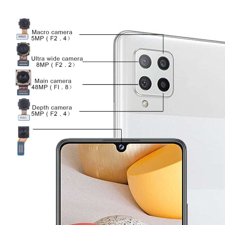 For Samsung Galaxy A42 5G SM-A426 Original Camera Set (Depth + Macro + Wide + Main Camera + Front...