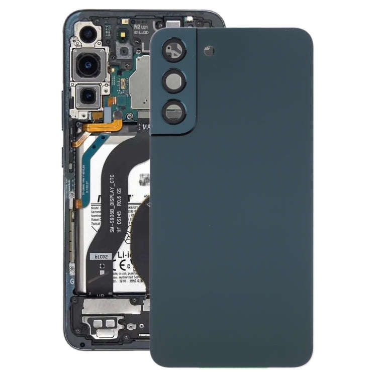 For Samsung Galaxy S22+ 5G SM-S906B Battery Back Cover with Camera Lens Cover (Green)
