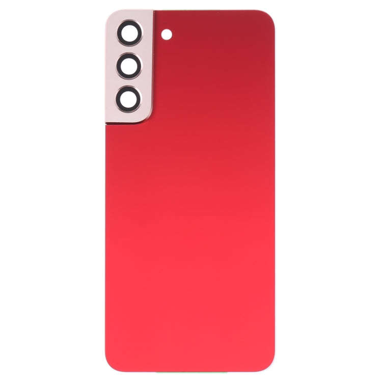 For Samsung Galaxy S22+ 5G SM-S906B Battery Back Cover with Camera Lens Cover (Red)