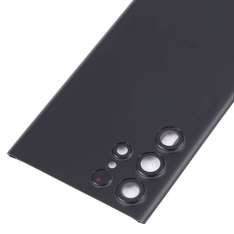 For Samsung Galaxy S22 Ultra 5G SM-S908B Battery Back Cover with Camera Lens Cover (Black)