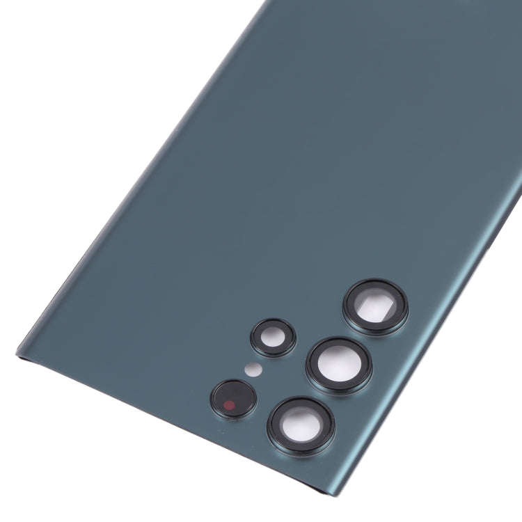 For Samsung Galaxy S22 Ultra 5G SM-S908B Battery Back Cover with Camera Lens Cover (Green)