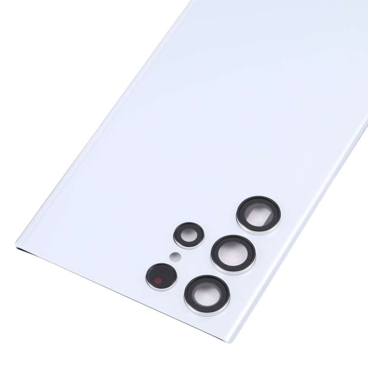 For Samsung Galaxy S22 Ultra 5G SM-S908B Battery Back Cover with Camera Lens Cover (White)