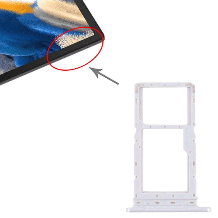 For Samsung Galaxy Tab A8 10.5 2021 SM-X200/X205 SIM Card Tray + SIM Card Tray / Micro SD Card Tr...