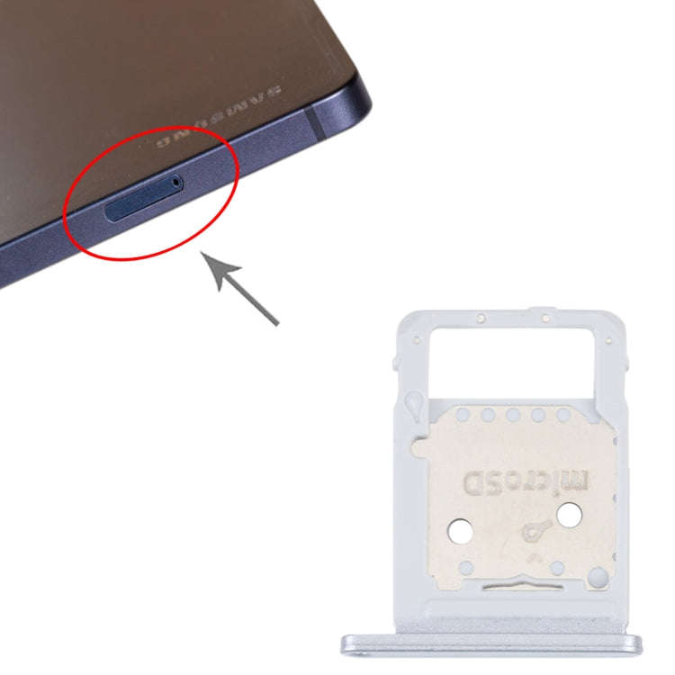For Samsung Galaxy Tab S7 FE SM-T736 SIM Card Tray + Micro SD Card Tray (Silver)