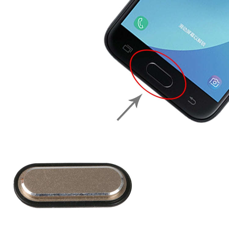 Home Key for Samsung Galaxy J3 2017/J5 2017/J7 2017 SM-J330 SM-J530 SM-J730 (Gold)