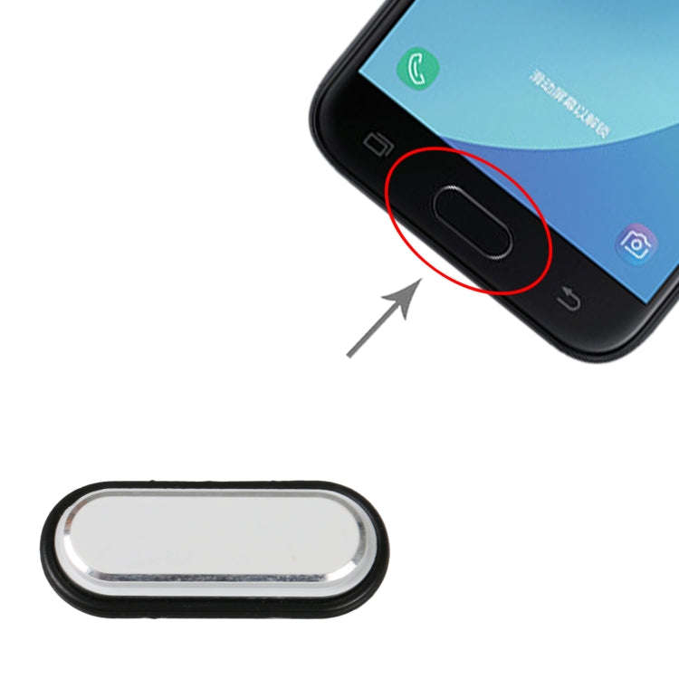 Home Key for Samsung Galaxy J3 2017/J5 2017/J7 2017 SM-J330 SM-J530 SM-J730 (Silver)