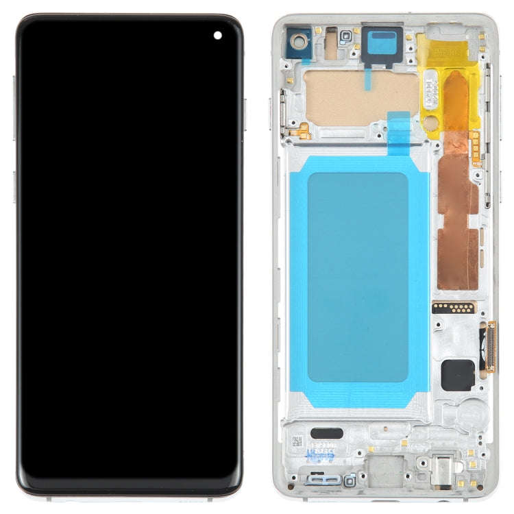 TFT LCD Screen For Samsung Galaxy S10 SM-G973 Digitizer Full Assembly with Frame,Not Supporting F...