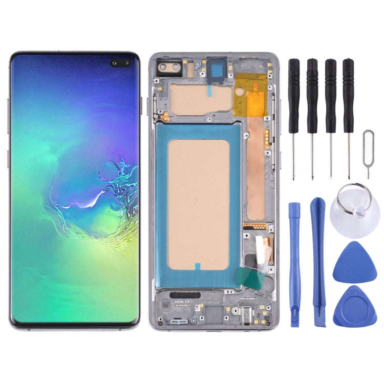 TFT LCD Screen For Samsung Galaxy S10+ SM-G975 Digitizer Full Assembly with Frame,Not Supporting ...