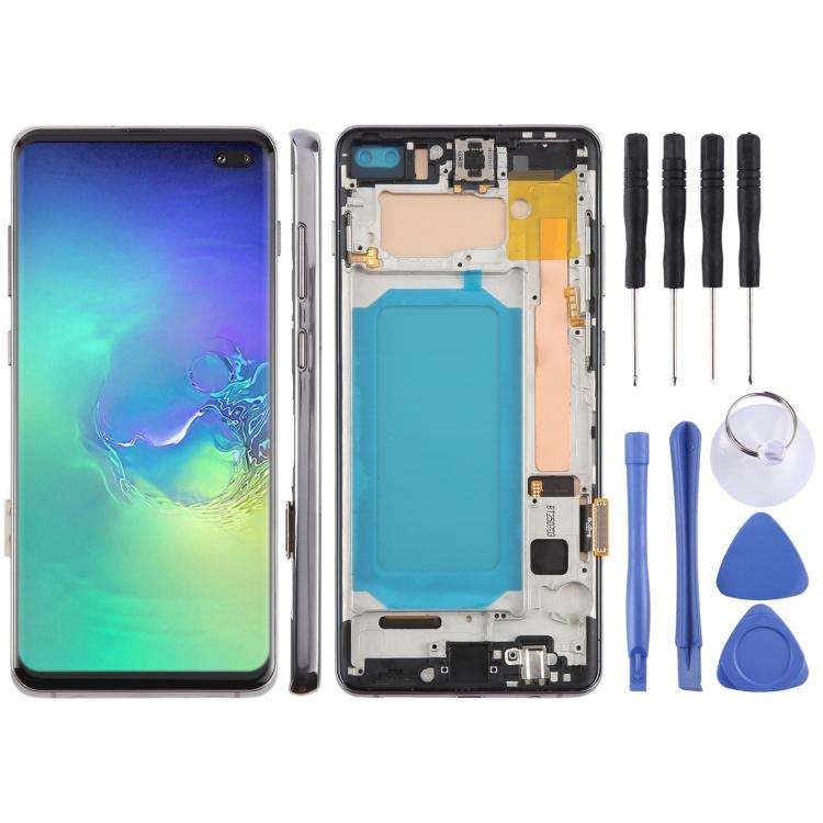 For Samsung Galaxy S10+ SM-G975F 6.38 inch TFT LCD Screen Digitizer Full Assembly with Frame, Not...