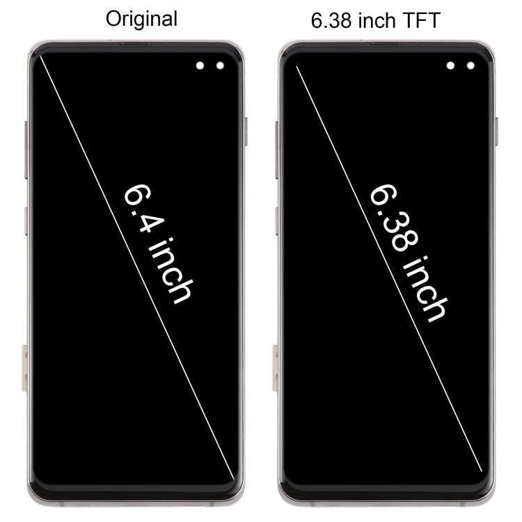 For Samsung Galaxy S10+ SM-G975F 6.38 inch TFT LCD Screen Digitizer Full Assembly with Frame, Not...