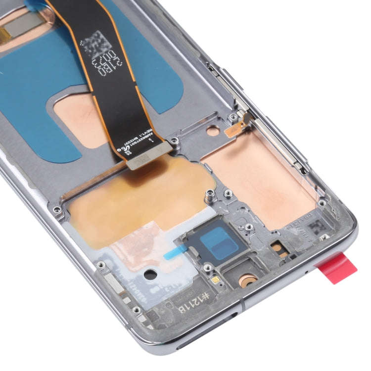 OLED LCD Screen For Samsung Galaxy S20 SM-G980 Digitizer Full Assembly with Frame (Grey)