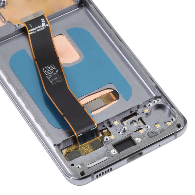 OLED LCD Screen For Samsung Galaxy S20 SM-G980 Digitizer Full Assembly with Frame (Grey)