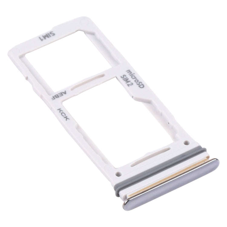 For Samsung Galaxy A72 SM-A725 SIM Card Tray + SIM Card Tray / Micro SD Card Tray (Silver)