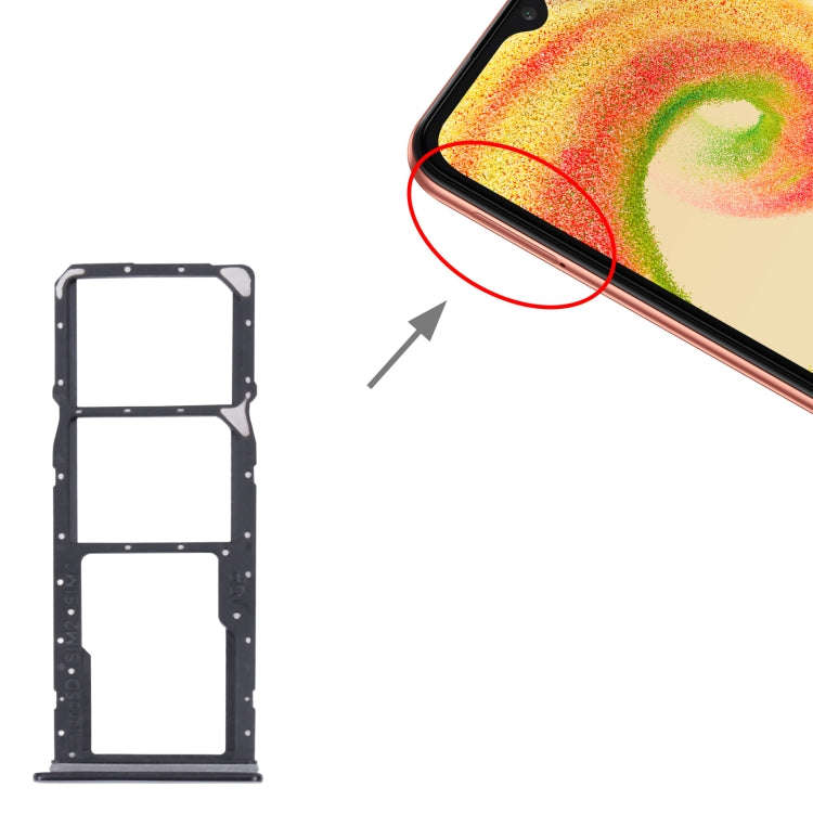 For Samsung Galaxy A04 Core SM-A042F Original SIM Card Tray + SIM Card Tray + Micro SD card tray(...
