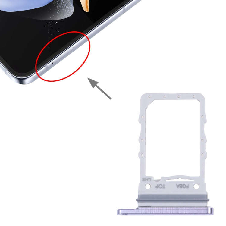 For Samsung Galaxy Z Flip4 SM-F721B Original SIM Card Tray (Purple)