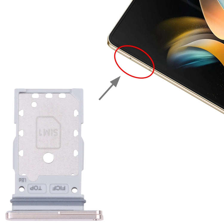 For Samsung Galaxy Z Fold4 SM-F936B Original SIM Card Tray + SIM Card Tray (Gold)