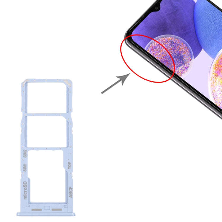 For Samsung Galaxy A23 5G SM-A236B Original SIM Card Tray + SIM Card Tray + Micro SD card tray (B...