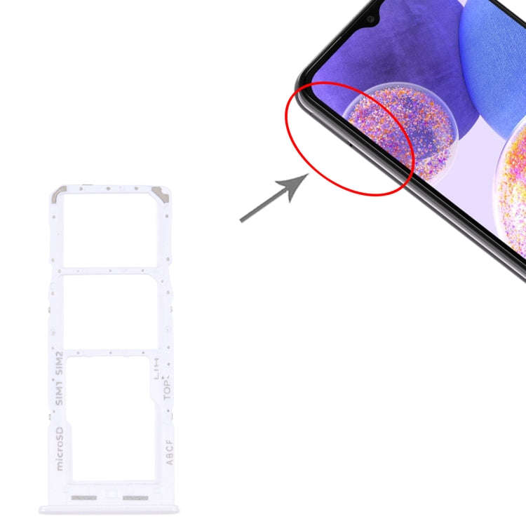 For Samsung Galaxy A23 5G SM-A236B Original SIM Card Tray + SIM Card Tray + Micro SD card tray (W...