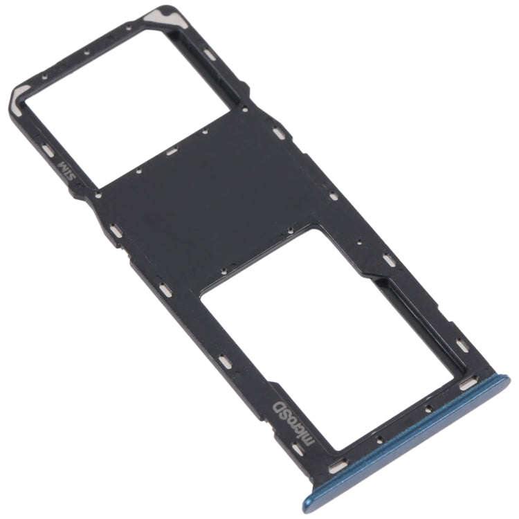For Samsung Galaxy A03s SM-A037U Original SIM Card Tray + Micro SD card tray (Blue)