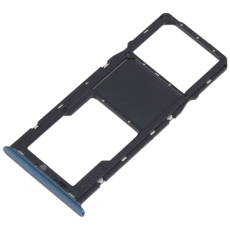 For Samsung Galaxy A03s SM-A037U Original SIM Card Tray + Micro SD card tray (Blue)
