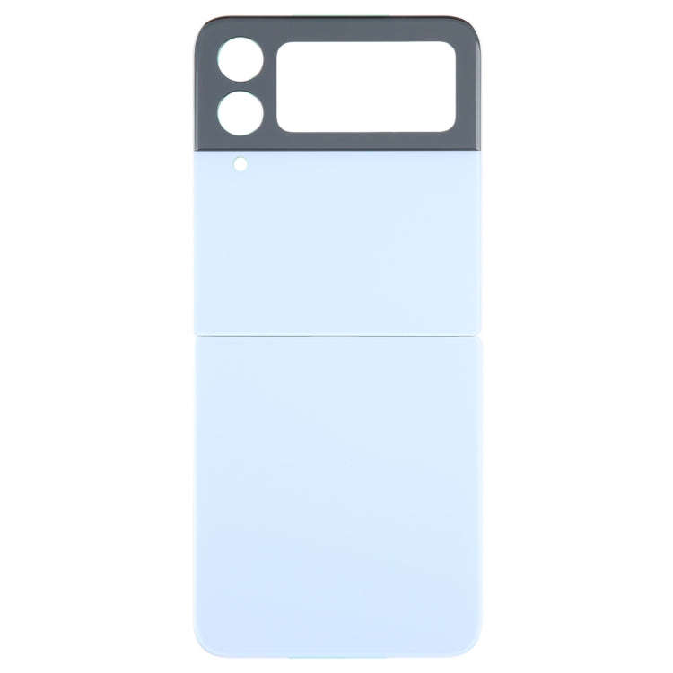For Samsung Galaxy Z Flip4 SM-F721B Battery Back Cover with Camera Lens Cover(Blue)