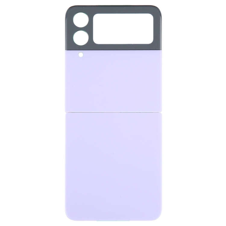 For Samsung Galaxy Z Flip4 SM-F721B Battery Back Cover with Camera Lens Cover(Purple)